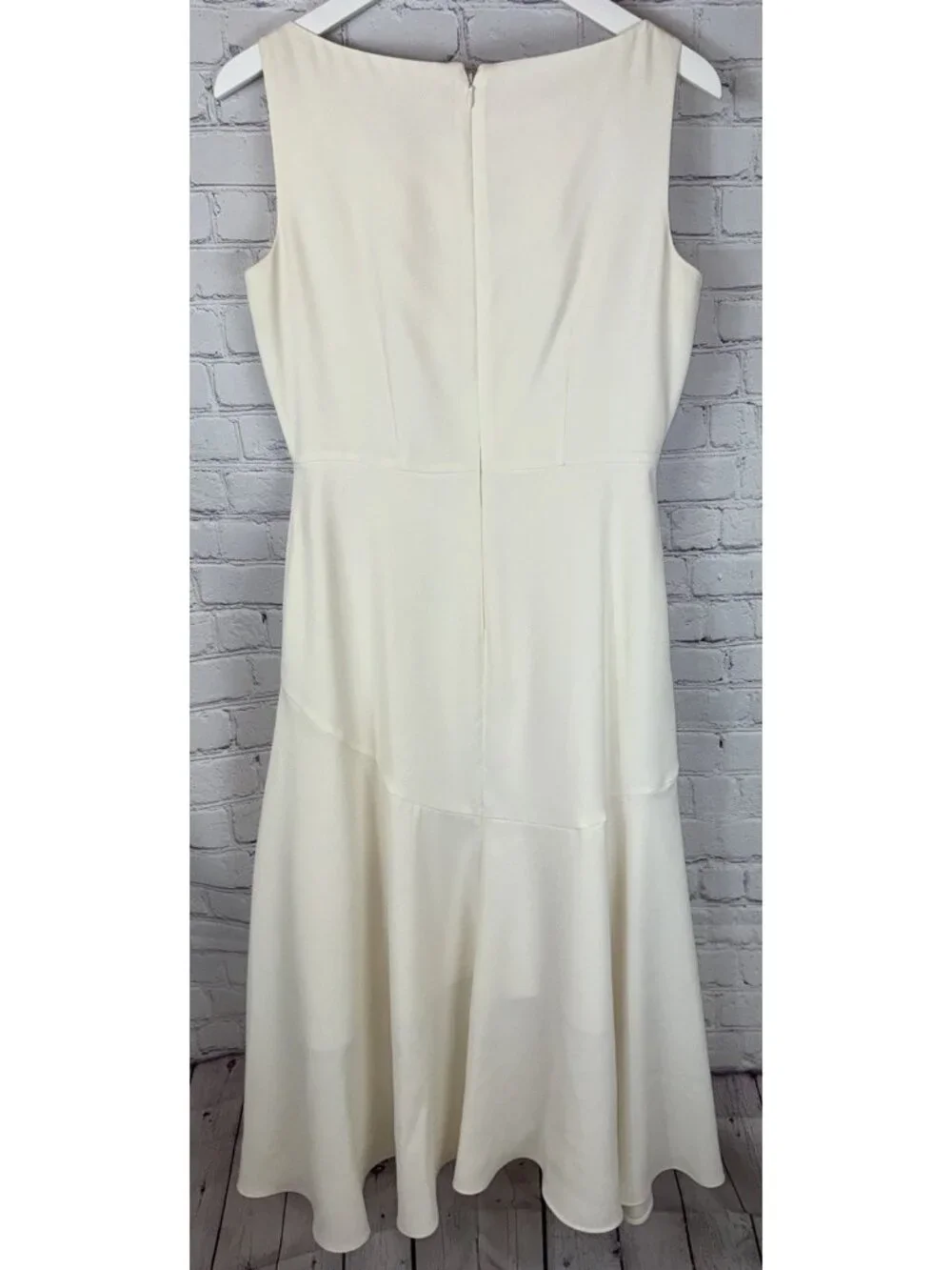 GAL MEETS GLAM Women’s Juliet Ruffled Hi Low Dress Ivory Size 6